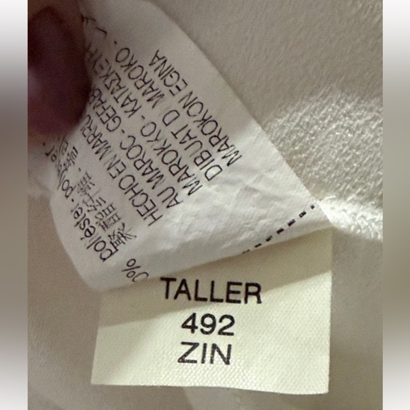 🤍 ZARA White Wide Leg Pants w/ Side Zip | Minimal Chic | Small 🤍 - Picture 3 of 4